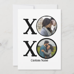 Cartes Pour Fêtes Annuelles Câlins et baisers modernes personnalisés XOXO 2 Co