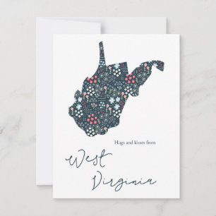 Cartes Pour Fêtes Annuelles Câlins et bisous de Virginie-Occidentale
