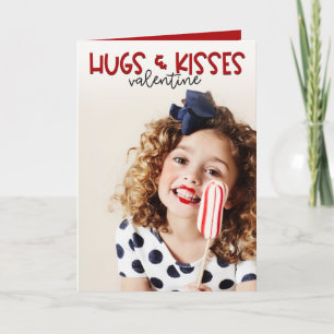 Cartes Pour Fêtes Annuelles Câlins et Bisous Photo de Famille Saint-Valentin