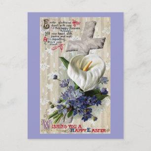 Cartes Pour Fêtes Annuelles Calla Lily et Pâques Vintages