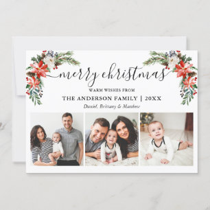 Cartes Pour Fêtes Annuelles Calligraphie 3 Photo Aquarelle hiver Floral