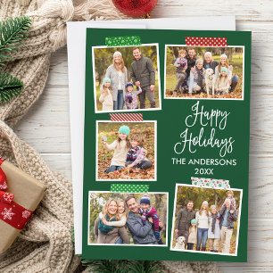 Cartes Pour Fêtes Annuelles Calligraphie amusante Happy Holidays Bande artisan