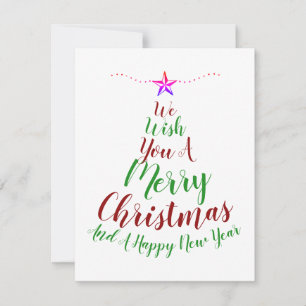 Cartes Pour Fêtes Annuelles Calligraphie Arbre De Noël Et Vacances De Nouvel A