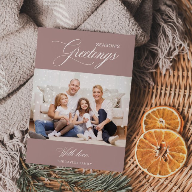 Cartes Pour Fêtes Annuelles Calligraphie Bonnes Fêtes rose blanc (Créateur téléchargé)