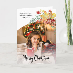 Cartes Pour Fêtes Annuelles Calligraphie botanique d'hiver