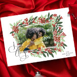 Cartes Pour Fêtes Annuelles Calligraphie classique JOY Botanique Noël Photo<br><div class="desc">Élégance À feuillage persistant enchantée Noël _______________________________ ***ce design fait partie d'une collection*** 🌿 ✨ présentation de la collection "Élégance À feuillage persistant enchantée : un Noël botanique" ! Laissez-vous tenter par la magie de la saison grâce à mon délicieux éventail de plaisirs de vacances modernes et élégants, inspirés par...</div>