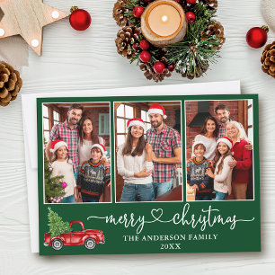 Cartes Pour Fêtes Annuelles Calligraphie Coeur 3 Photo Camion rouge de Noël