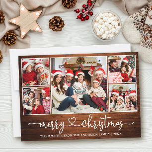 Cartes Pour Fêtes Annuelles Calligraphie Coeur Bois 5 Photo Noël