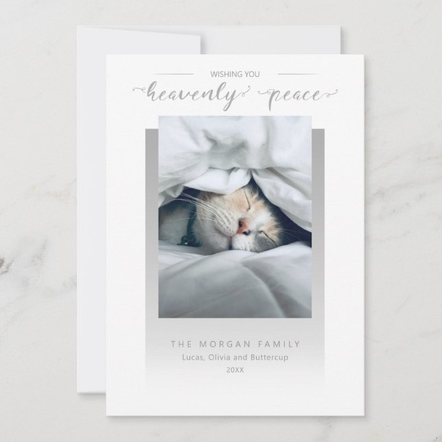 Cartes Pour Fêtes Annuelles Calligraphie de paix céleste moderne (Devant)