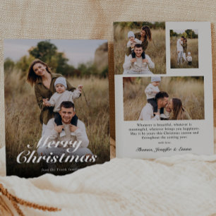 Cartes Pour Fêtes Annuelles Calligraphie de script moderne photo complète