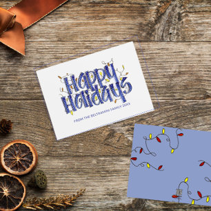 Cartes Pour Fêtes Annuelles Calligraphie décorative personnalisée Joyeuses fêt