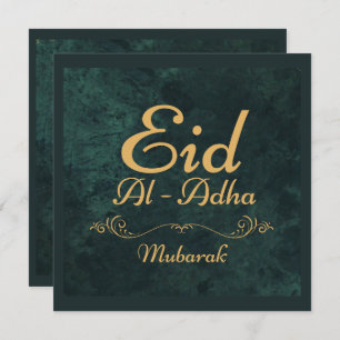 Cartes Pour Fêtes Annuelles Calligraphie d'or Aïd Al-Adha Moubarak 2025