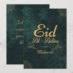 Cartes Pour Fêtes Annuelles Calligraphie dorée Eid Al-Adha Moubarak 2025