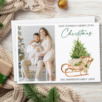 Calligraphie Encre Aquarelle Pines Sleigh Photo