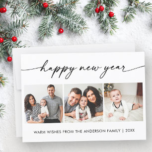 Cartes Pour Fêtes Annuelles Calligraphie Encre Joyeux Nouvel An 3 photos