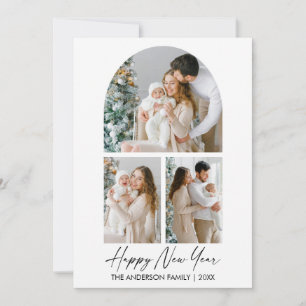 Cartes Pour Fêtes Annuelles Calligraphie Encre Script 3 Arche Photo Nouvel An