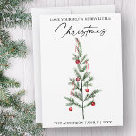 Cartes Pour Fêtes Annuelles Calligraphie Encre Script Aquarelle Arbre de Noël<br><div class="desc">Design Élégant Calligraphie Stylo Encre Script Minimaliste Aquarelle Carte Arbre de Noël - Avoir Vous-Même Un Joyeux Petit Noël</div>