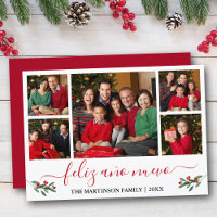 Calligraphie Feliz Ano Nuevo 5 Photo Red Holly