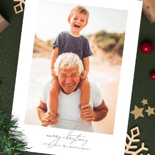 Cartes Pour Fêtes Annuelles calligraphie joyeux noël   collage de photos de fa