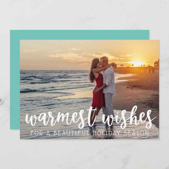 Cartes Pour Fêtes Annuelles Calligraphie Les voeux les plus chauds Photo de No (Devant / Derrière)