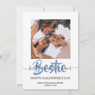 Cartes Pour Fêtes Annuelles Calligraphie mignonne Bestie du jour des Galentine