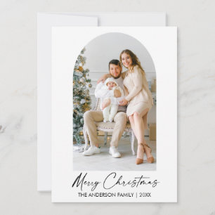 Cartes Pour Fêtes Annuelles Calligraphie moderne Encre Script Photo Arche Noël