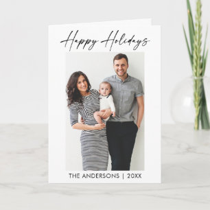 Cartes Pour Fêtes Annuelles Calligraphie moderne Encre Script photo pliée