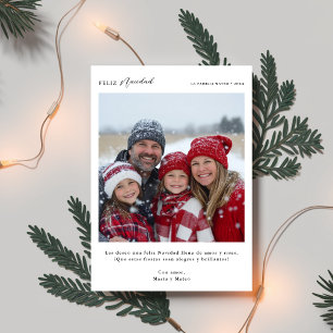 Cartes Pour Fêtes Annuelles Calligraphie moderne Feliz Navidad Photo de Noël