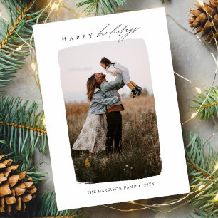 Cartes Pour Fêtes Annuelles Calligraphie moderne Photos de Noël vertical