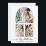 Cartes Pour Fêtes Annuelles Calligraphie moderne Script 3 Arche photo Noël<br><div class="desc">Calligraphie moderne tendance Script Joyeux Noël 3 Photo Arch Carte de vacances</div>