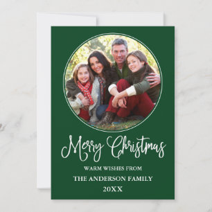 Cartes Pour Fêtes Annuelles Calligraphie Noël Tour cadre photo vert