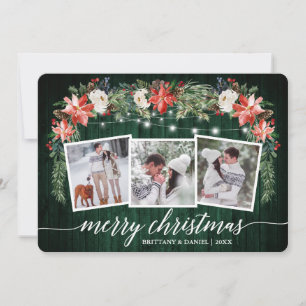 Cartes Pour Fêtes Annuelles Calligraphie Vert Bois 3 Photo Aquarelle Florale