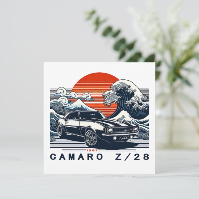 Cartes Pour Fêtes Annuelles Camaro Z28 1967 (Debout devant)