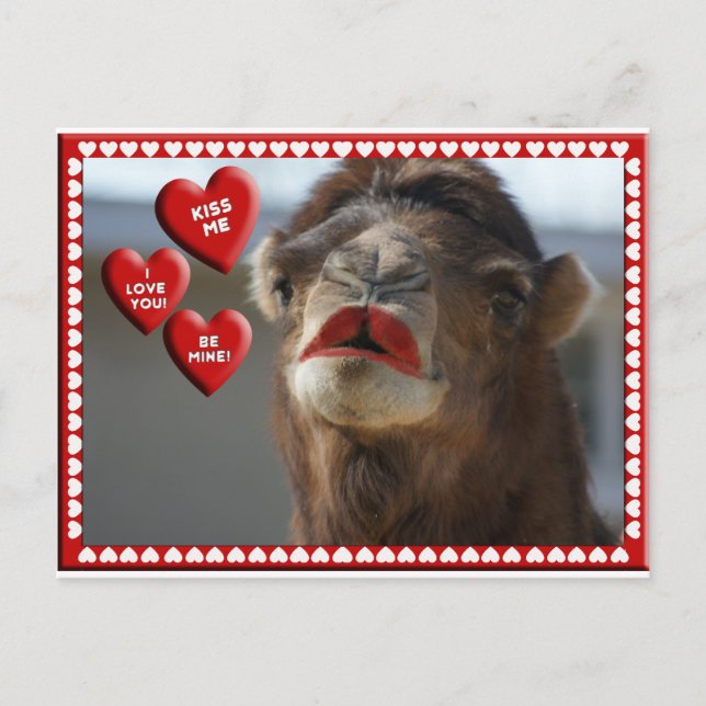 CARTES POUR FÊTES ANNUELLES CAMEL VALENTINE - PORTEFEUILLE - KISS ME! (Devant)