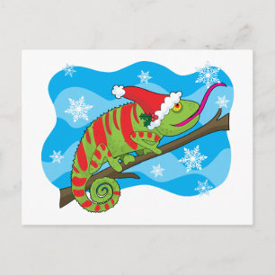 Cartes Pour Fêtes Annuelles Caméléon de Noël