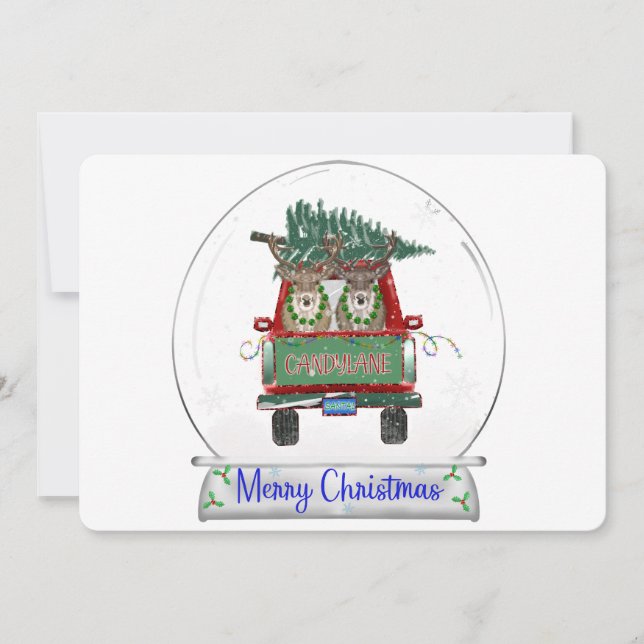 Cartes Pour Fêtes Annuelles camion à candéylane (Devant)