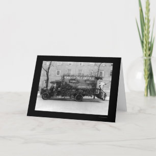Cartes Pour Fêtes Annuelles Camion de bureau de poste de Noël 1921