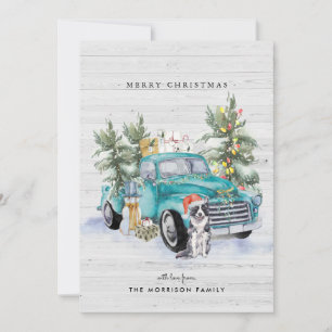 Cartes Pour Fêtes Annuelles Camion de Ferme Rustique Noël