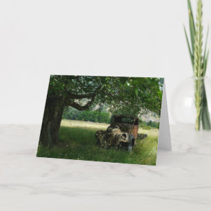 Cartes Pour Fêtes Annuelles Camion de grand-père sous l'arbre