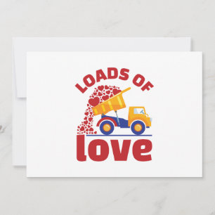 Cartes Pour Fêtes Annuelles Camion de la Saint-Valentin chargé d'amour