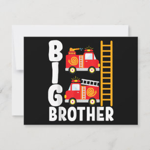 Cartes Pour Fêtes Annuelles Camion de pompiers pour garçons Thème de pompiers 