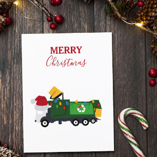 Cartes Pour Fêtes Annuelles Camion de recyclage de Noël