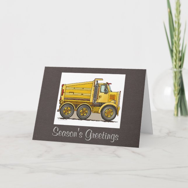 Cartes Pour Fêtes Annuelles Camion-pompe routier (Devant)