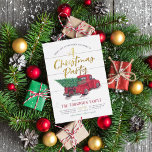 Cartes Pour Fêtes Annuelles Camion rouge et Vintage Bois Russe Noël Party<br><div class="desc">Commencez la saison des fêtes avec cette invitation festive de fêtes! Le design comprend un camion rouge vintage peint à la main et portant un sapin de Noël orné d'un gros arc et d'une couronne contre un arrière - plan de lattes de bois patiné blanc. Au-dessus du camion, derrière -...</div>