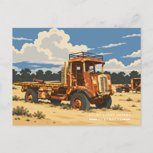 Cartes Pour Fêtes Annuelles Camion Rustique Ancien Désert Stony de Sturt