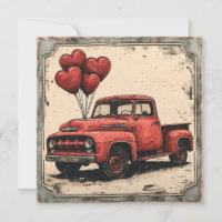 Camion St Valentin : Coeurs Vintages