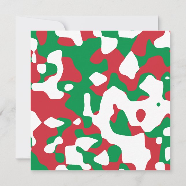 Cartes Pour Fêtes Annuelles Camouflage de Noël (Devant)