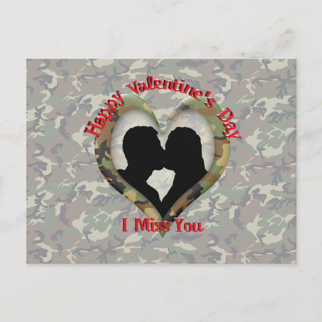 Cartes Pour Fêtes Annuelles Camouflage Heart (Devant)