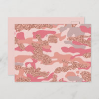 Camouflage Rose Gold Blush Pink Camo Motif