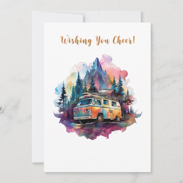 Cartes Pour Fêtes Annuelles Camp Adventure Starry Pine Tree Noël (Devant)